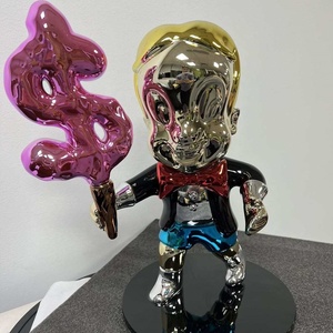 Résine Rouge Chrome <span class=keywords><strong>Monopoly</strong></span> Sculpture Personnalisé Pop Art Grande Sculpture En Fiber De Verre Dessin Animé Mario Sculpture Pour Boutique Galerie - Product Image 3