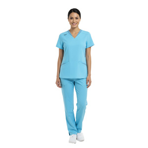 Ensemble de Blouse et Pantalon Médical Durable pour Femme, Tissu Spandex/Polyester, Détection d'Aiguilles, Coupe Confortable, Thermocollage Sans Couture, Personnalisable - Product Image 1