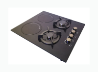 Ventes Flash : Table de Cuisson Céramique Encastrable 2 Feux Gaz et Électrique pour Hôtels et Foyers