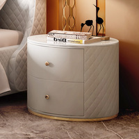Meubles de luxe à ossature en bois et design moderne pour chambre à coucher Ensembles de lits en cuir double et simple king queen
