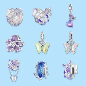 Jiang Yuan 2023 nouveaux charmes de papillon de styliste pour Bracelet pendentif charmes en argent Sterling 925 pour la fabrication de bijoux