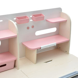 OEM/ODM Table d'étude ergonomique réglable en hauteur pour <span class=keywords><strong>devoirs</strong></span> d'enfants avec étagère intégrée et rangement - Product Image 2