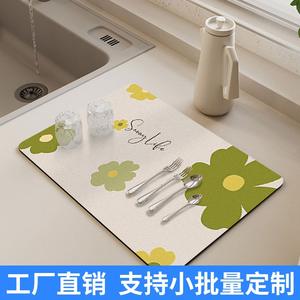 แผ่นรองกันน้ำสำหรับเคาน์เตอร์ครัว Yijia Crafts รูปทรงสี่เหลี่ยมผืนผ้า ซึมซับน้ำได้ดี แห้งเร็ว ซักล้างได้ ใช้สำหรับอ่างล้างจานและเคาน์เตอร์บาร์ - Product Image 2