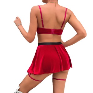 ZZYUP 6655MU <span class=keywords><strong>Sexy</strong></span> Beauty Girl Terciopelo rojo <span class=keywords><strong>Feliz</strong></span> <span class=keywords><strong>Navidad</strong></span> Disfraz Lencería con asta - Product Image 5