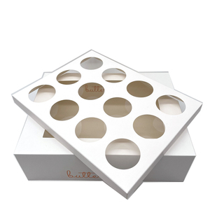 FSC Fancy Cakesicle Box Truffles Cheese Chocolate Bar Cake Box White Packaging Boxes with Clear Window