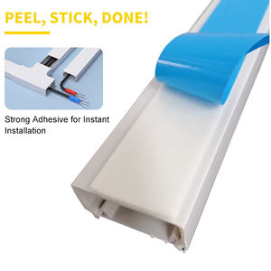 Goulotte murale ignifuge Runqi, couleur blanche, 20x10mm, en PVC, pour câblage téléphonique, longueur 2m, pour la protection des fils électriques - Product Image 4