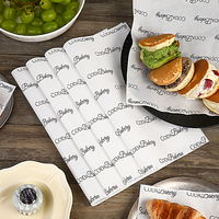 Papier alimentaire biodégradable, recyclable, imperméable, enduit de PE, de qualité alimentaire, résistant à la graisse, pour hamburgers, sandwichs, gâteaux, personnalisé et respectueux de l'environnement