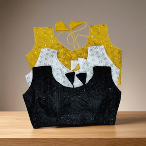 Ropa de fiesta nupcial de diseñador, ropa de fiesta tradicional Gujarati de alta calidad, blusa bordada, patrón de estilo de moda y diseño trasero - Product Image 3