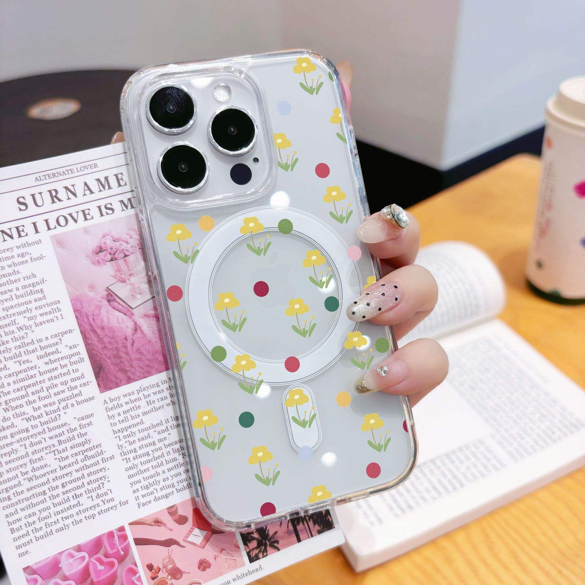 GQ181-อะคริลิกแม่เหล็ก - ดอกไม้เล็กหลากสีสัน