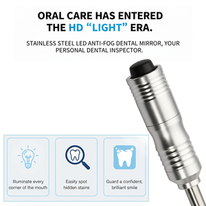 Specchietto Dentale LED in Acciaio Inox Strumento Controllo Igiene Orale con Luce per Casa - Product Image 3
