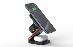Caricatore Wireless Magnetico Pieghevole 3 in 1 <span class=keywords><strong>Universale</strong></span> con USB per <span class=keywords><strong>iPhone</strong></span>, Smartwatch e Auricolari - Product Image 5