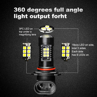 Phares antibrouillard de voiture Led 12V 6000K, H8 H11 HB3 HB4 9005 9006 H11 H8 H7, 2 pièces, nouvel arrivage