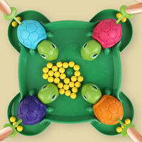 Jeu de société interactif éducatif en plastique pour parents et enfants, jeu de société Tortue à haricots, ensemble de 36 pièces, jouet à manger des haricots