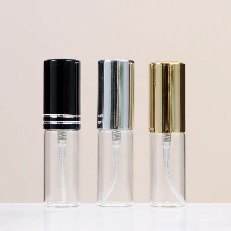 6ml clear glass perfume bottles aluminum cap portable makeup water spray empty glass spray bottle