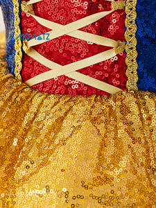 MQATZ niñas princesa cuello redondo vestido con volantes Casual verano hasta la rodilla Cosplay fiesta disfraz para fiestas de Halloween BXGZ015 - Product Image 4