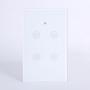 HomeKit美国WIFI智能触摸灯电气开关智能Wifi墙壁触摸开关1/<span class=keywords><strong>2</strong></span>/<span class=keywords><strong>3</strong></span>/4组玻璃面板 - Product Image 2