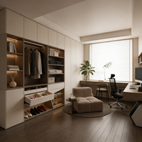 Armoire de rangement sur mesure en bois massif moderne et durable avec tiroirs pour bijoux et sacs, idéale pour chambre à coucher