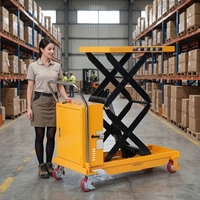 Table élévatrice compacte électrique JIALITE 500 kg, petite plateforme de levage hydraulique mobile, chariot pour espaces restreints, atelier, acier au carbone