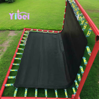 Vente directe usine : Trampoline pliable populaire pour une personne, léger, avec poignée de traction, en nylon anti-résistance, pour parcs de trampolines