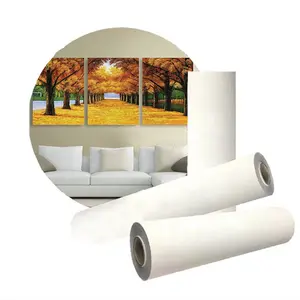 JOYSIGN Hot Selling Weiß Druckbare Inkjet 100% Polyester Canvas Roll