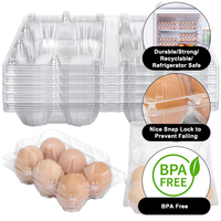 Paquet de 6 cartons d'oeufs jetables en boîte en plastique d'oeufs Canada à vendre Carton d'oeufs