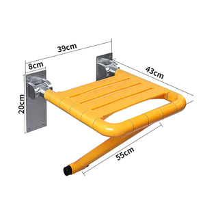 Asiento de Banco de ducha plegable de acero inoxidable montado en la pared moderno para el Hogar, baño, Hotel, Hospital, seguridad para ancianos discapacitados - Product Image 4