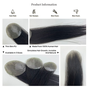 Parche de Cabello Humano Remy con Cinta Adhesiva, Mini Parche Capilar de 1.6*1.6, 1.2*1.2, 1*1, 6 Pulgadas, para <span class=keywords><strong>Alopecia</strong></span> <span class=keywords><strong>Areata</strong></span> y <span class=keywords><strong>Alopecia</strong></span> Androgénica - Product Image 4