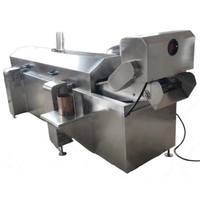 Petite friteuse continue gaz/GPL/diesel CE 300L Convoyeur à bande double automatique Machine à frire Contrôle PLC Utilisation commerciale