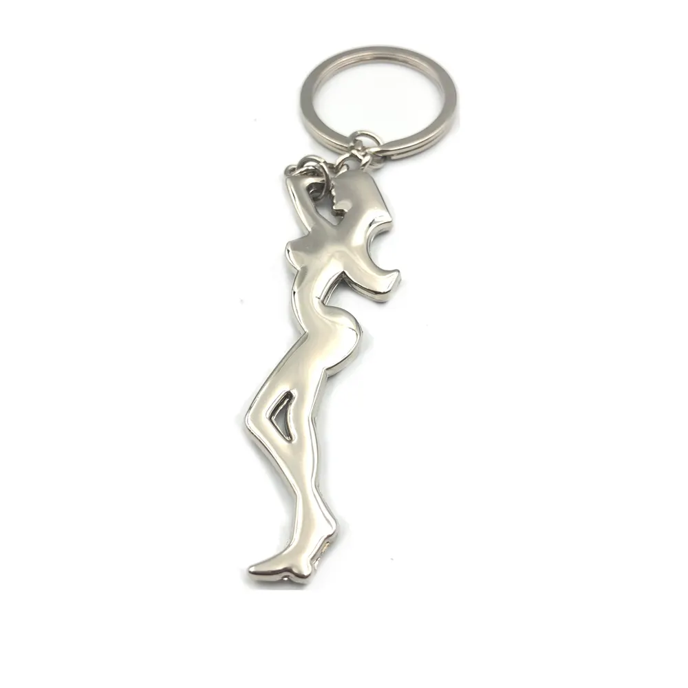 Fabrikant Zilver Sexy Lady Hanger Metalen Sleutelhanger Voor Tas En Auto Sleutelhanger