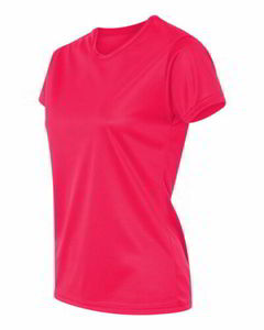 T-shirt da <span class=keywords><strong>donna</strong></span> in tessuto 100% poliestere a manica corta sportiva all'ingrosso