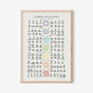 Juego de pósteres de posturas de yoga Chakra - 3 estilos a color, póster de tabla de <span class=keywords><strong>asanas</strong></span> de yoga Chakra vintage (juego de 3 piezas) - Product Image 2