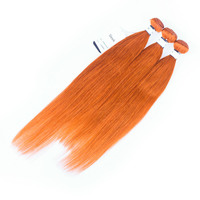 Extensions de cheveux indiens lisses en gros, 100 % cheveux humains Remy, en vrac, double trame, colorées, pour cosplay