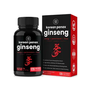 OEM Customized Korean Red Panax Ginseng Capsule High Potency Extractum Ginseng Capsule For Natural & Clean Boost Rev Up Energy