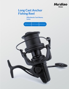 Carrete de Pesca Giratorio Hui <span class=keywords><strong>Diao</strong></span> Nuevo de Largo Alcance, Ambidiestro para Mano Izquierda, Totalmente Metálico, Sin Holguras, con Apertura Inclinada, Manivela de Acero Inoxidable, para Pesca desde Orilla - Product Image 1