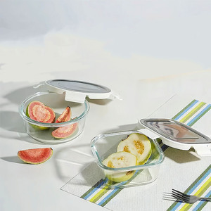 Boîte de conservation alimentaire en verre borosilicate réutilisable avec logo personnalisé, OEM ODM, hermétique, anti-fuite, pour la préparation des repas - Product Image 2