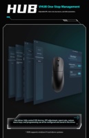 Souris sans fil R1 PRO 520mAh à longue autonomie, double 1K, pour le jeu, design ultra-léger 55g, souris ergonomique