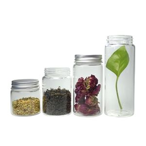 चौड़े मुंह उच्च Borosilicate पेंच कांच की बोतल जार कंटेनर के लिए चाय या Lycium Chinensis - Product Image 1