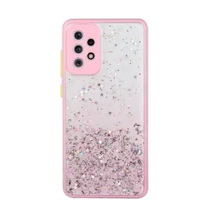 Custom Cell Phone Case Glitter TPU Silicone Rubber Shockproof Tampa do telefone móvel para Samsung S22 S23 ULTRA A72 5G Discover Case