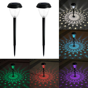 Lampes solaires de jardin à LED, changeantes de couleur, étanches, pour allée extérieure, patio, décoration de jardin - Product Image 2