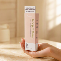 Boîte pliante personnalisée en carton avec dorure à chaud pour crème solaire