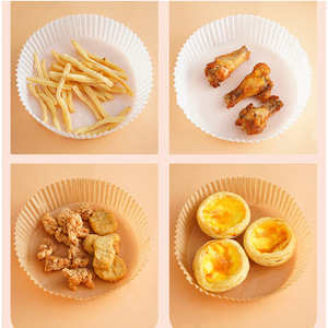 กระดาษซับน้ำสำหรับหม้อทอดไร้น้ำมัน, กระดาษอบ/กระดาษบาร์บีคิว, กระดาษซิลิโคนสำหรับอาหารในครัวเรือน, ถาดกระดาษทรงกลม - Product Image 4