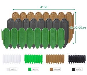 Decorative Heat Treated White <b>Plastic</b> Garden Fence Panels Durable Garden Border <b>Edging</b> Waterproof Rot Proof Easy Interlocking - Product Image 3