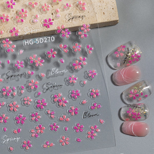 Wholesale Factory Self-Adhesive Nail <b>Sticker</b> Spring <b>Flower</b> Manicure Art Decal DIY Decoration Salon Accessory Custom Design - Product Image 6