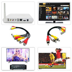 Venta <span class=keywords><strong>caliente</strong></span> Durable 3 Rca macho Jack 11 hembra Rca divisor de enchufe 25cm cable RCA - Product Image 6