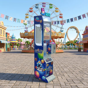 Máquina de grúas mini arcade con soporte en inglés, pantalla de letras, construcción metálica, operada con monedas para premios y juguetes - Product Image 4