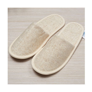 Оптовые одноразовые экологичные разлагаемые тапочки из хлопкового холста для мужчин и женщин для гостиниц и авиалиний - Product Image 2