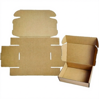 Boîtes en carton ondulé kraft recyclables, taille personnalisée, pliables, E-flute, simple paroi, pour l'emballage d'expédition de cadeaux et de vêtements