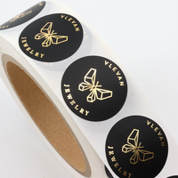 Autocollant personnalisé avec logo, étiquette, impression, imperméable, rouleau, logo en feuille d'or