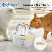 Logo OEM Vente en gros 1L Fontaine à eau pour chat Distributeur automatique d'eau pour animaux domestiques Fontaine à eau potable pour chat silencieuse à capteur infrarouge intelligent