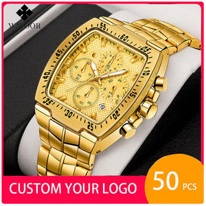 Personaliza Tu Propio Logotipo, Reloj de Pulsera para Hombre Wwoor 8836 con Forma de Tonneau, Manecillas Luminosas de Lujo, Relojes de Acero Inoxidable para Hombre, Reloj, Montre - Product Image 1